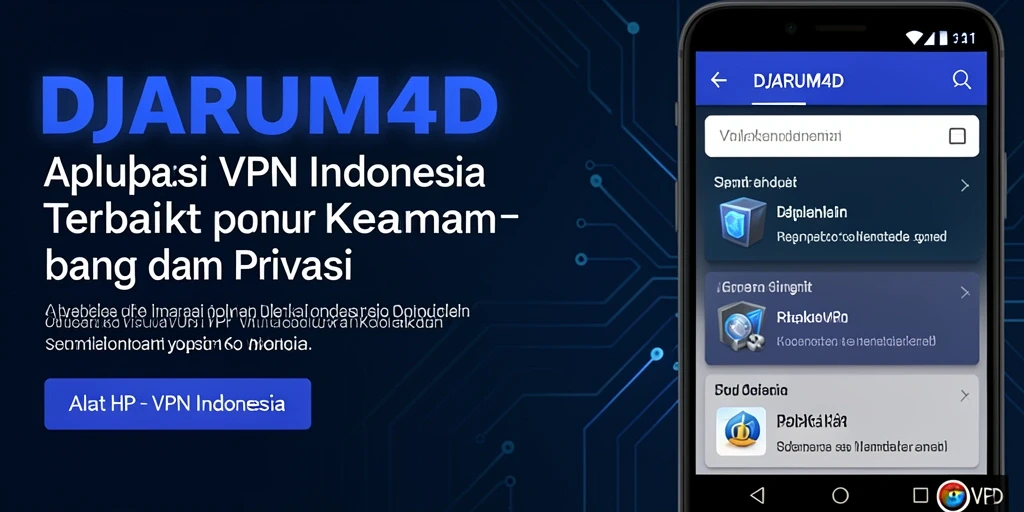 Antarmuka aplikasi DJARUM4D dengan fitur VPN Indonesia yang intuitif.