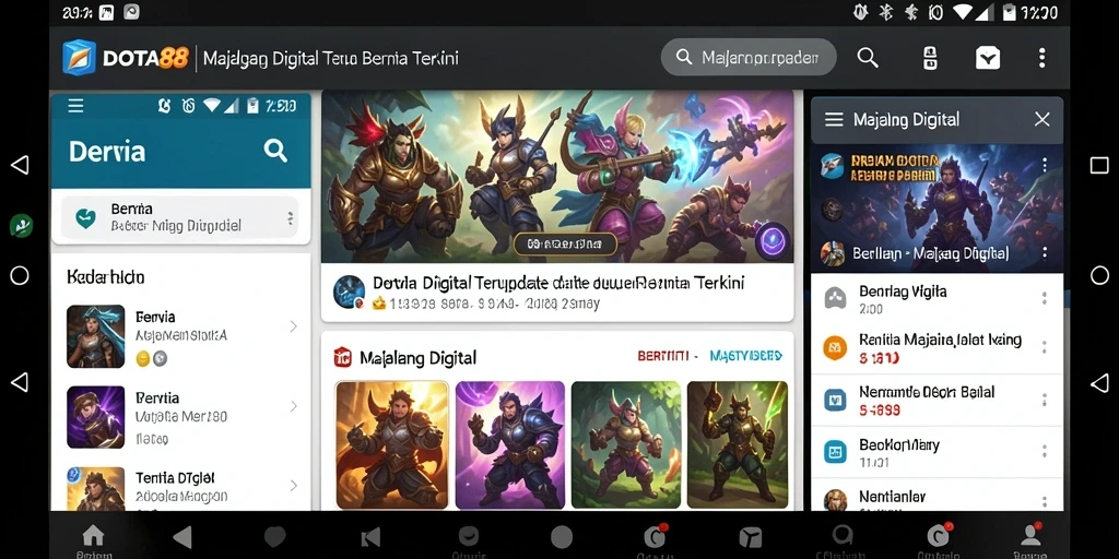 Antarmuka DOTA88 yang menarik untuk Majalah Digital.