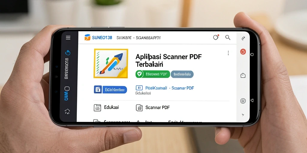 Tampilan antarmuka aplikasi SUNEO138 yang user-friendly untuk Scanner PDF.